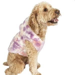 🔴 $25 🌞🎉HP🎉 Justice NWT Dog Fleece Tie-Dye Hoody, Med